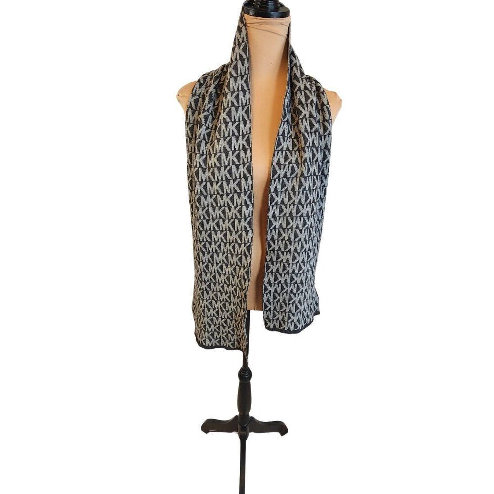 Michael Kors Black & Grey Acrylic Scarf